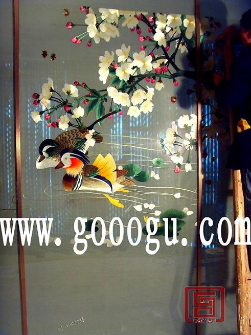 刺繡屏風安裝 蘇州刺繡隔斷安裝 雙面繡隔斷屏風
