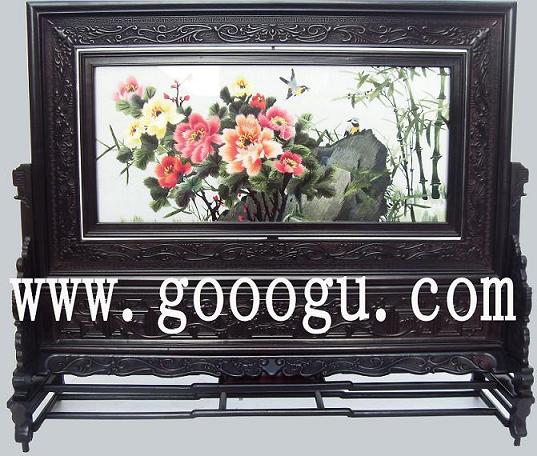 蘇州刺繡精品圖案,蘇繡欣賞,春色滿園刺繡畫