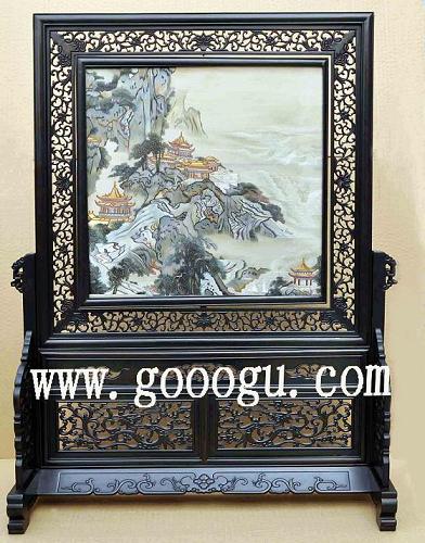 山水雙面繡,山水蘇繡精品,刺繡山水擺件收藏品