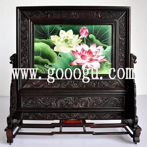 蘇州刺繡 荷花 荷葉 刺繡工藝品