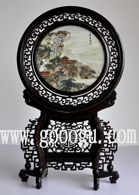 山水高檔雙面繡,高級蘇州雙面繡,風景刺繡精品